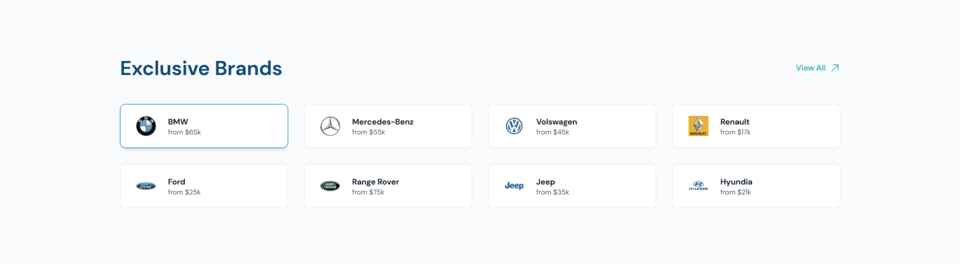 car brands ui,card ui