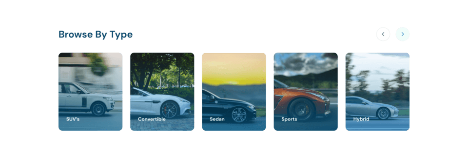 cars listing by type ui,cars listing ui,cars listing slide